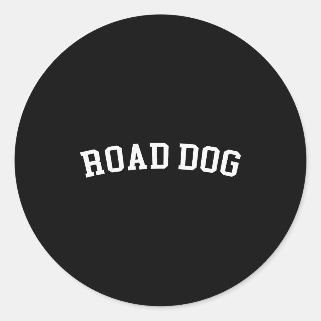 Sticker Rond Road Dog  (Devant)
