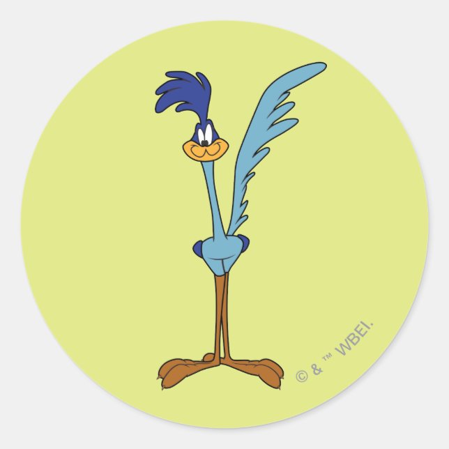 Sticker Rond ROAD RUNNER™ en couleur (Devant)
