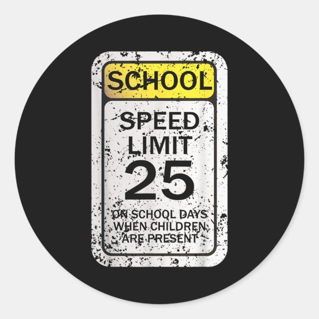 Sticker Rond Road Signs Funny Traffic Signs Halloween Costume P (Devant)