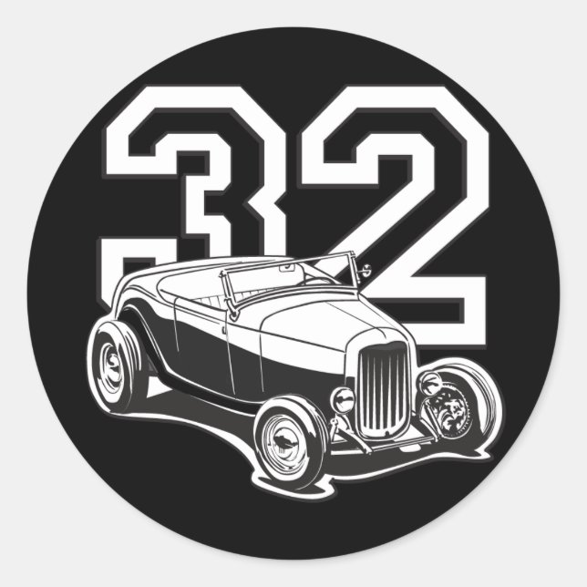 Sticker Rond Roadster 32 (Devant)