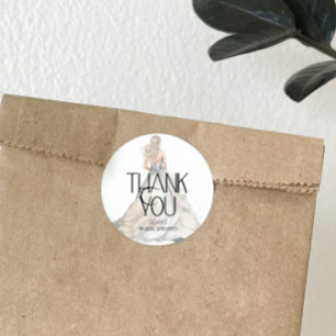 Sticker Rond Robe de mariée Cadeau de remerciement pour la fête