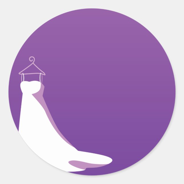 Sticker Rond Robe mariage : Beautify en violet (Devant)