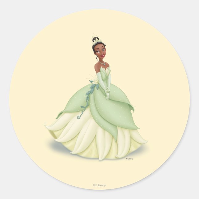 Sticker Rond Robe verte Tiana (Devant)