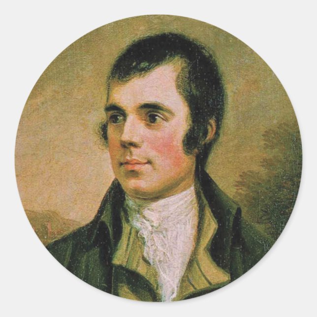 Sticker Rond Robert Burn, célébrant la nuit de Burn (Devant)