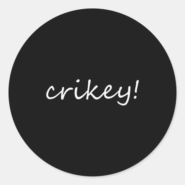 Sticker Rond Robert Irwin Crikey For Men Womens  (Devant)