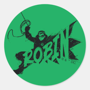 Sticker Rond Robin Ink Nom de la brosse