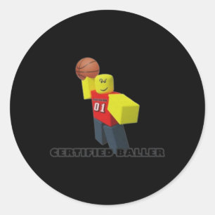 Sticker Rond Robloxian Certified Baller