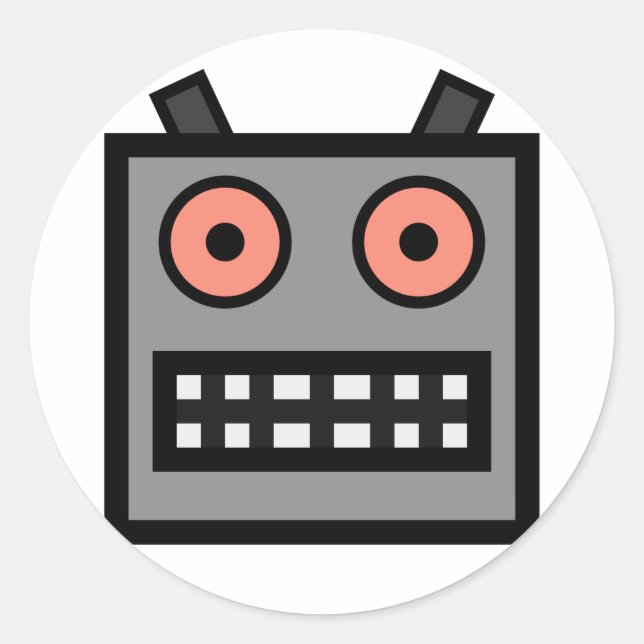 STICKER ROND ROBOT (Devant)