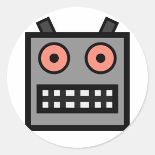 STICKER ROND ROBOT