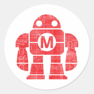 Sticker Rond Robot