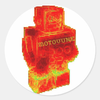 Sticker Rond robot MOTOVUNE chaud