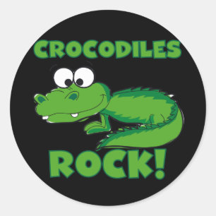 Sticker Rond Roche de crocodiles