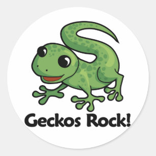 Sticker Rond Roche de Geckos !