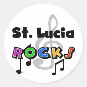 Sticker Rond Roches de Sainte-Lucie