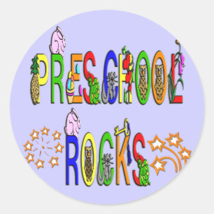 Sticker Rond Roches préscolaires - étoiles