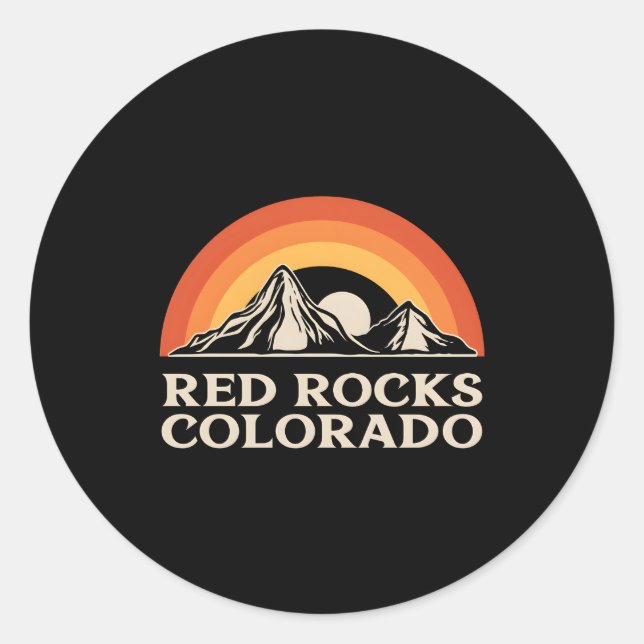 Sticker Rond Roches rouges Colorado (Devant)