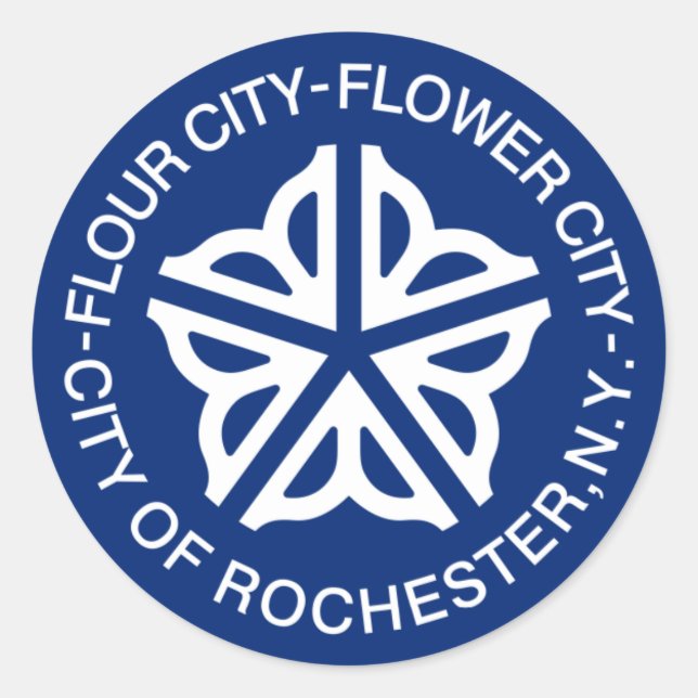 Sticker Rond Rochester, New York, États-Unis (Devant)