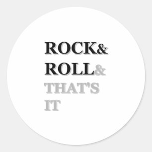 Sticker Rond Rock and Roll Et c'est tout