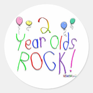 Sticker Rond Rock de 2 ans !