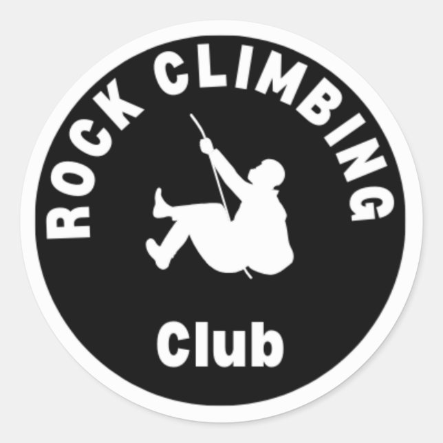 Sticker Rond Rock escalade club (Devant)