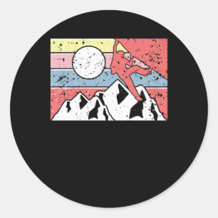 Sticker Rond Rock Escalade Retro Vintage
