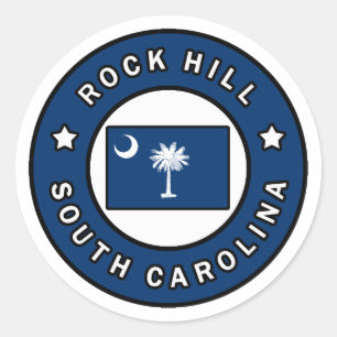 Sticker Rond Rock Hill Caroline du Sud