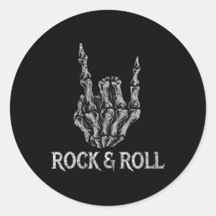 Sticker Rond Rock On Band Tee - shirts For Women Rock And Roll 