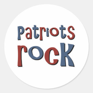 Sticker Rond Rock patriote