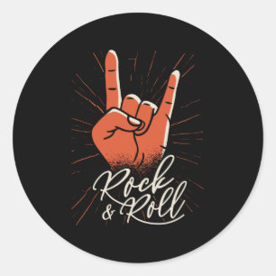 Sticker Rond Rock & roll