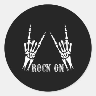 Sticker Rond Rock Sur Bynd Tee - shirts Pour Femmes Rock Et Rol