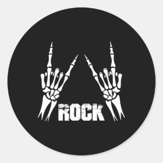Sticker Rond Rock Sur Bynd Tee - shirts Pour Femmes Rock Et Rol
