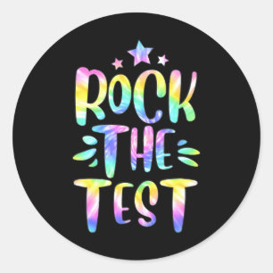 Sticker Rond Rock The Test Day Motivation
