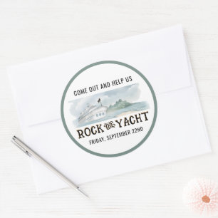 Sticker Rond Rock the Yacht