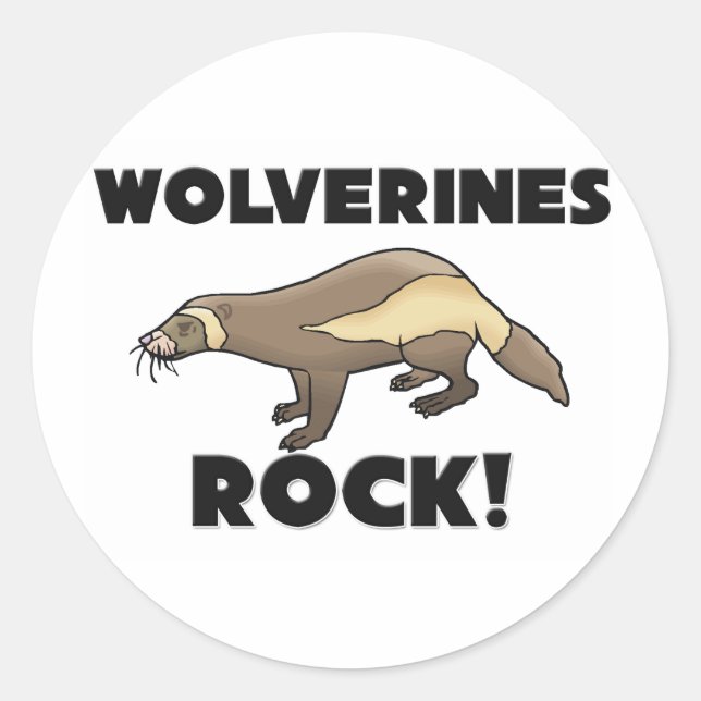 Sticker Rond Rock Wolverines (Devant)