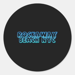 Sticker Rond Rockaway Beach New York