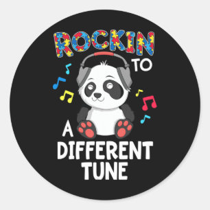 Sticker Rond Rockin' À Une Autre Sensibilisation sur l'autisme