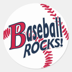 Sticker Rond Rocks de baseball par Mudge Studios