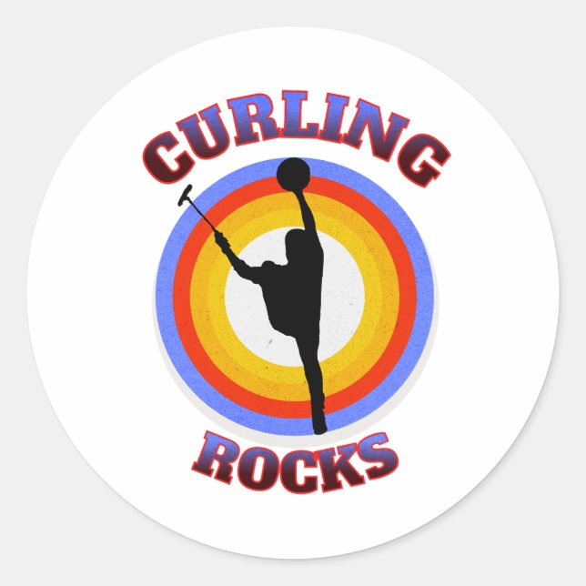 Sticker Rond Rocks de curling (Devant)