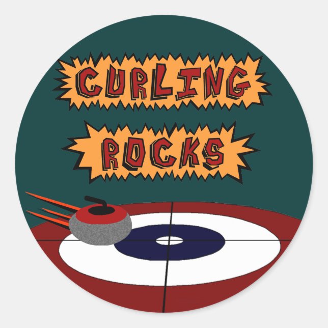 Sticker Rond Rocks de curling (Devant)