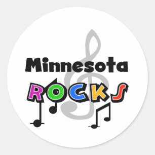 Sticker Rond Rocks du Minnesota