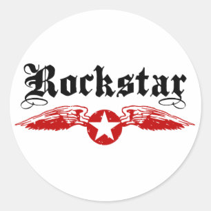 Sticker Rond Rockstar