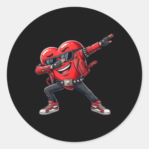 Sticker Rond Rockstar Heart Dabbing Into Valentine’s Day
