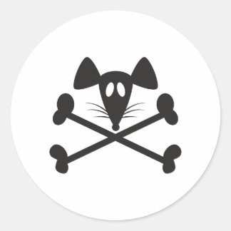 Sticker Rond Rodent pirate