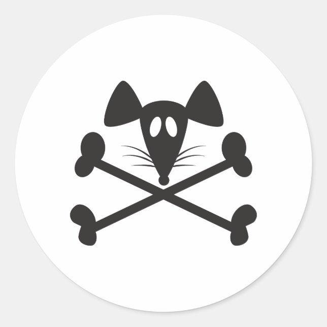 Sticker Rond Rodent pirate (Devant)