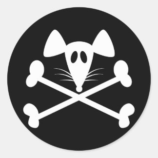 Sticker Rond Rodent pirate