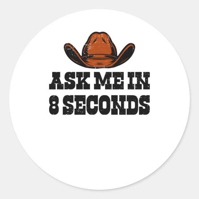 Sticker Rond Rodeo Western Cowboy Wild West Bull (Devant)