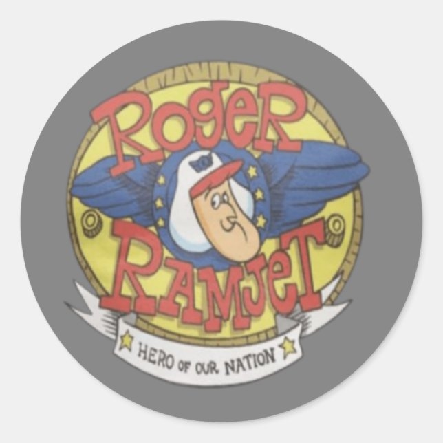 Sticker Rond Roger Ramjet (Devant)