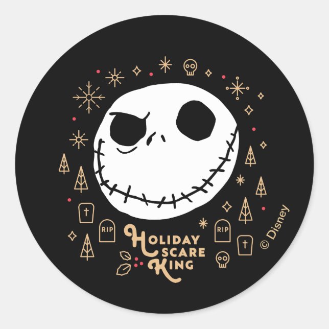 Sticker Rond Roi de la fête (Devant)