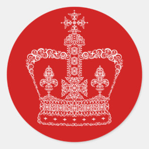 Sticker Rond Roi ou Reine Couronne