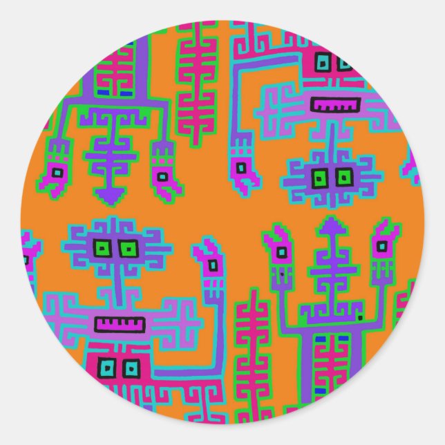 Sticker Rond Rois péruviens (Devant)